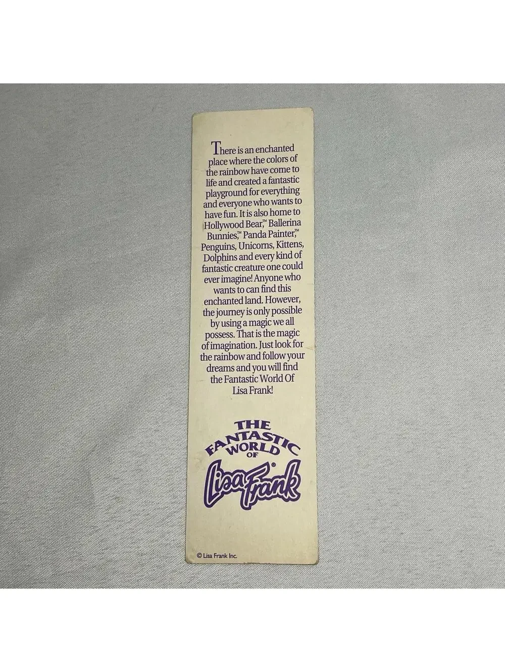 Vintage Lisa Frank Fantastic World Bookmark Panda Bears Painting Unique Rare
